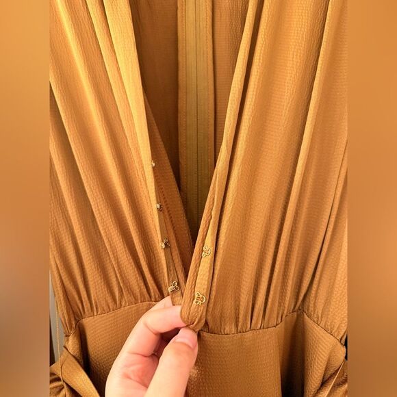 NWOT BRONX AND BANCO Carmen Maxi Dress in Copper GOLD - Picture 11 of 16